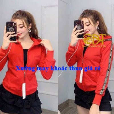 xưởng may áo khoác thun giá rẻ