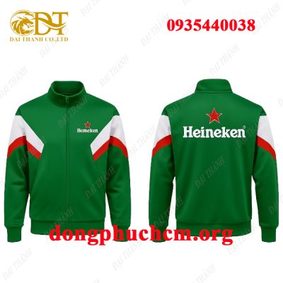 May áo khoác đồng phục bia Heineken