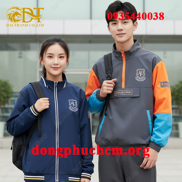May áo gió học sinh cao cấp