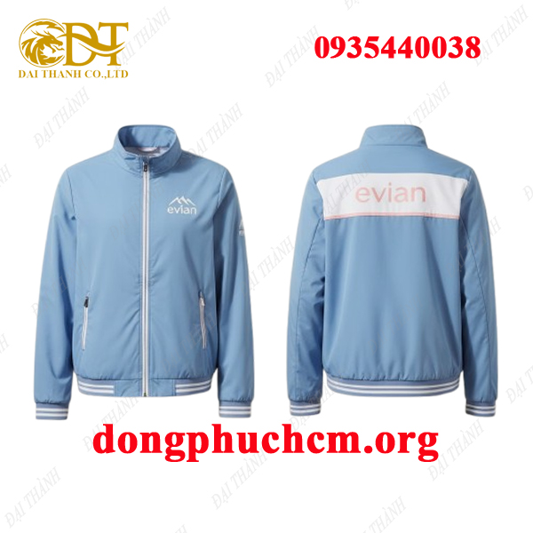 May áo khoác đồng phục hãng Evian giá rẻ
