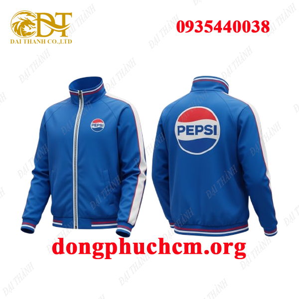 May áo khoác đồng phục hãng Pepsi giá rẻ