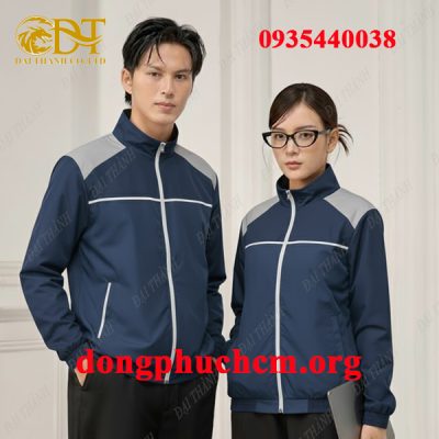 May áo khoác màu xanh navy giá rẻ