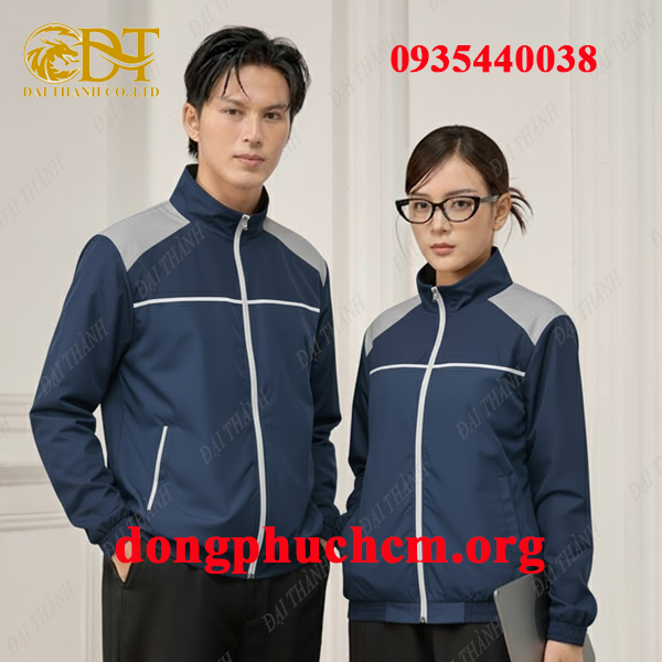 May áo khoác màu xanh navy giá rẻ