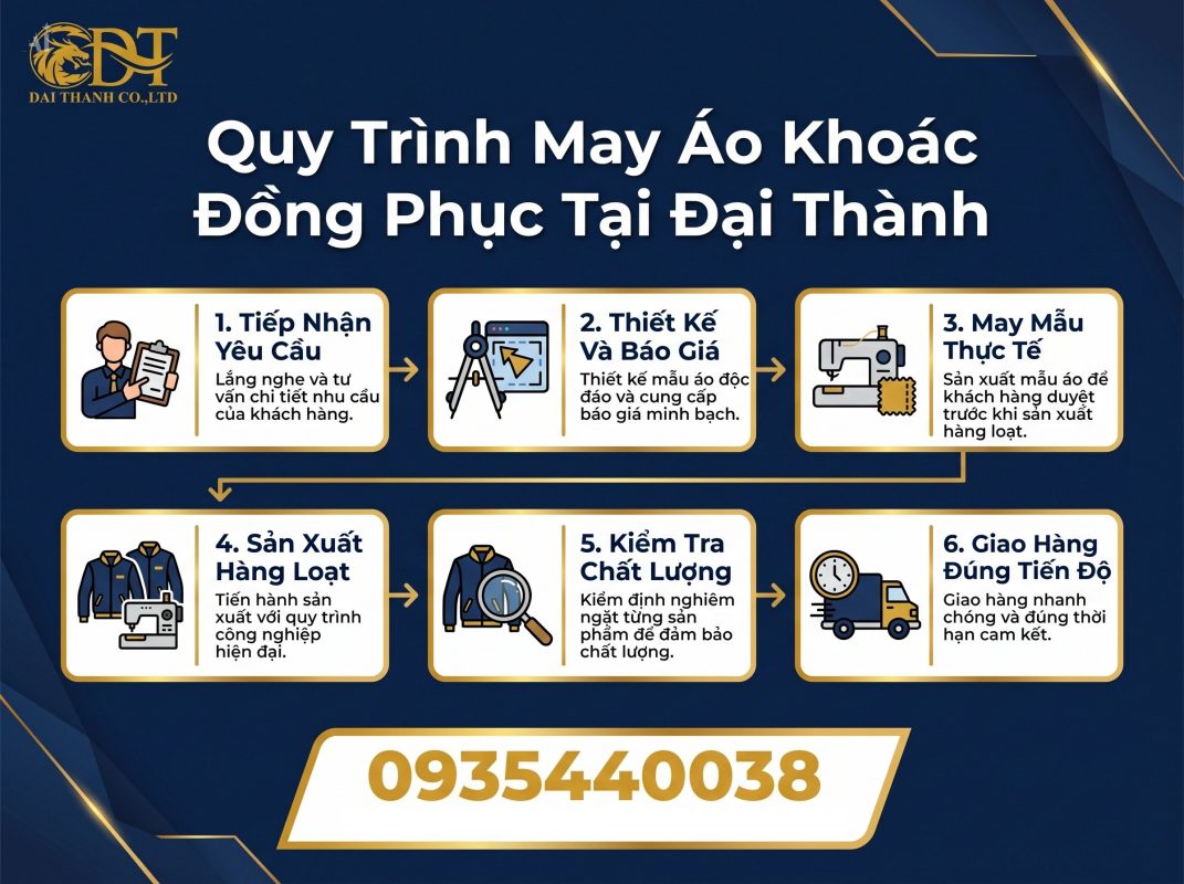 Quy trình may áo khoác