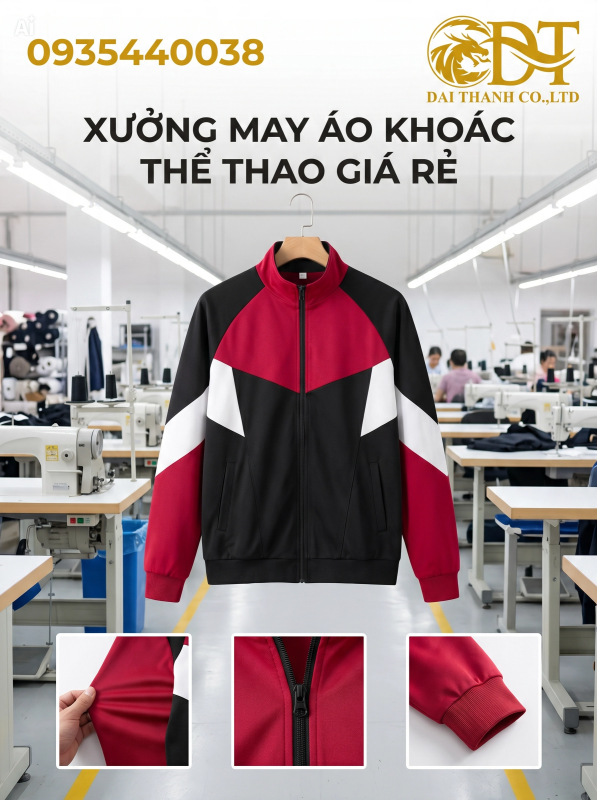 Xưởng may áo khoác thể thao giá rẻ