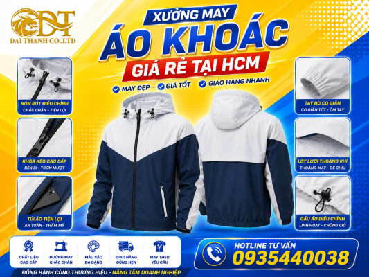 Xưởng may áo khoác giá rẻ tại HCM