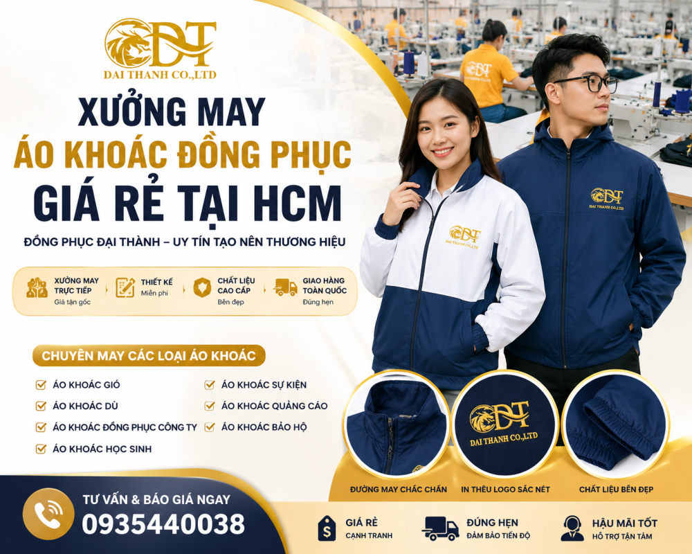Xưởng may áo khoác gái rẻ