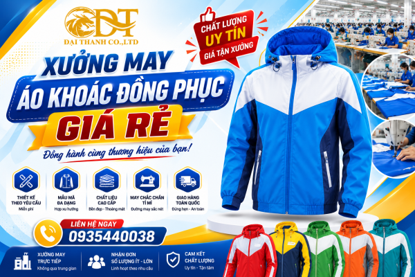 Xưởng may áo khoác đồng phục giá rẻ tại HCM