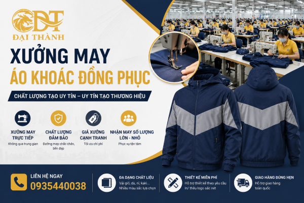 Xưởng may áo khoác gió đồng phục giá rẻ tại TPHCM